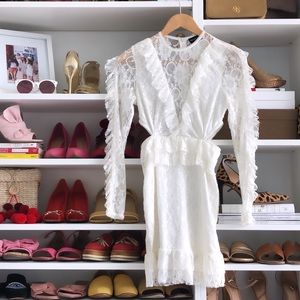 Pretty Little Thing White Cut-Out Mini Dress Sexy!